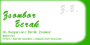 zsombor berak business card